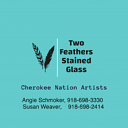 Two Feathers Stained Glass