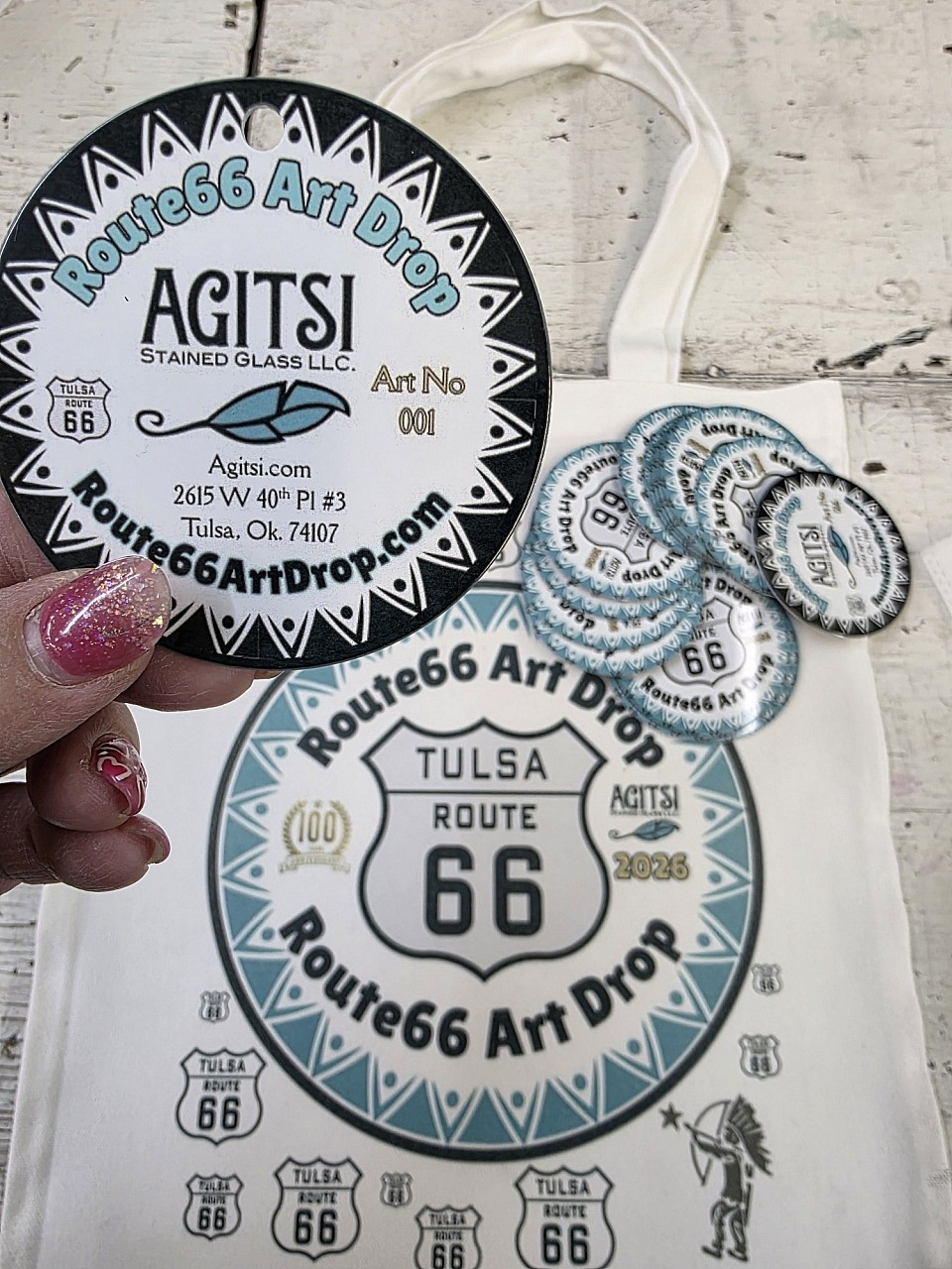 Route66 Art Drop Bags and Tokens from our last event