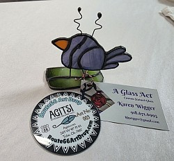 Art No 003 - Stained Glass Birdie by A Glass Act by Karen Wigger