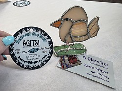 Art No 004, Stained Glass birdie by A Glass Act , Karen Wigger