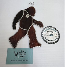 Art No 005 , Stained Glass Bigfoot by Two Feathers Stained Glass