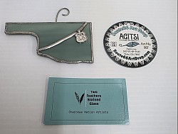 Art No 007 , Stained Glass Oklahoma Rt66, by Two Feathers Stained Glass