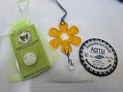 Art No 012 , Fused Glass Dangle by Lucky Cat Glass Works