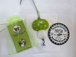 Art No 013 , Fused Glass Dangle by Lucky Cat Glass Works