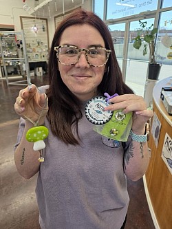 Art No 013 , Fused Glass Dangle by Lucky Cat Glass Works