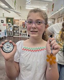 Art No 012 , Fused Glass Dangle by Lucky Cat Glass Works