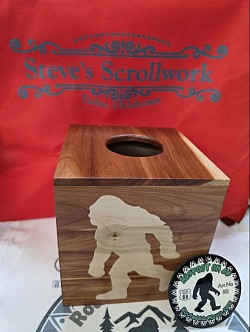 Art No 001 Steve's Scrollwork Bigfoot Tissue Box