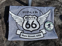 Art No 020, Route66 T Shirt from The Sky Gallery a local Route66 Gift Shop that has artwork from Tulsa's most talented local artists!
