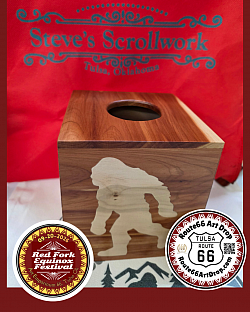 Art No 001 Steve's Scrollwork Bigfoot Tissue Box