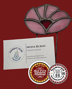 Art No , Ambient Hues, Stained Glass Flower Pot Ornament